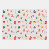 Feuille De Papier Cadeau Motifs d'Halloween et d'automne (Devant)