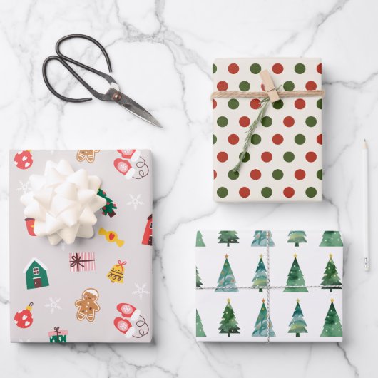 Feuille De Papier Cadeau Motifs d'Halloween et d'automne (Recto)