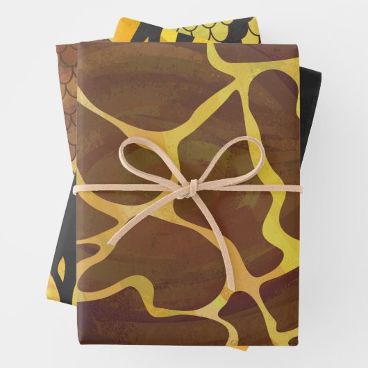 Feuille De Papier Cadeau Motifs d'impression Wild (En situation)