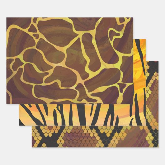 Feuille De Papier Cadeau Motifs d'impression Wild (Lot)