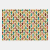 Feuille De Papier Cadeau Motifs du Moyen-siècle de l'ère spatiale moderne (Devant)