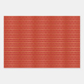Feuille De Papier Cadeau Motifs Gold Dot sur Holiday Red (Devant 2)