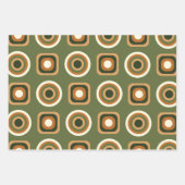 Feuille De Papier Cadeau Motifs hérités les années 70 géométriques (Devant 3)