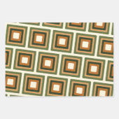 Feuille De Papier Cadeau Motifs hérités les années 70 géométriques (Devant 2)