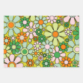 Feuille De Papier Cadeau Motifs rétro super des années 60 les années 70 ver (Devant)