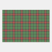 Feuille De Papier Cadeau Motifs rustiques rouges et verts (Devant 3)