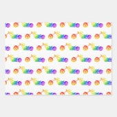 Feuille De Papier Cadeau Motorcycle arc-en-ciel (Devant 3)