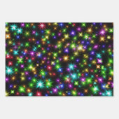 Feuille De Papier Cadeau Multicolor Christmas Star Rays-57191 (Devant 3)