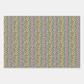 Feuille De Papier Cadeau multicolor strip tinted leopard pattern (Devant 2)