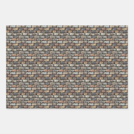 Feuille De Papier Cadeau Mur de briques  (Devant 2)