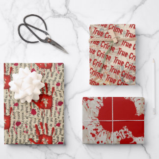 Feuille De Papier Cadeau Murder mystery crime fan cold case bloody 