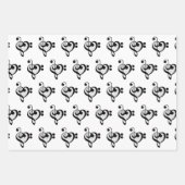 Feuille De Papier Cadeau Musician Music Note Pattern Heart (Devant)