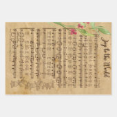 Feuille De Papier Cadeau Musique de Noël  (Devant 3)