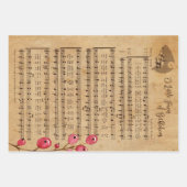 Feuille De Papier Cadeau Musique de Noël  (Devant)