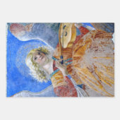 FEUILLE DE PAPIER CADEAU MUSIQUE FABRIQUANT DES ANGES DE NOËL (Devant 2)