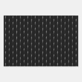 Feuille De Papier Cadeau Musique Motif Melting Treble Clef Blanc et Noir (Devant 2)