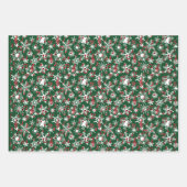 Feuille De Papier Cadeau Musique rouge et neige (Devant 3)