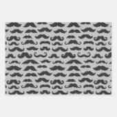 Feuille De Papier Cadeau Mustache Mania (Devant)