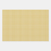 Feuille De Papier Cadeau Mustard Jaune Simple Plaid (Devant 2)