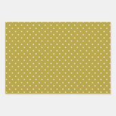 Feuille De Papier Cadeau  Mustard yellow white polka dots pattern  (Devant)