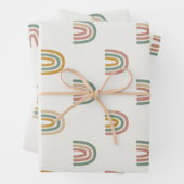 Feuille De Papier Cadeau Muted boho rainbow scandi pattern  (En situation)