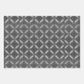 Feuille De Papier Cadeau MVB Black Faux Lace Grey (Devant)