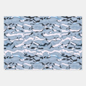 Feuille De Papier Cadeau MVB Cameo Design bleu clair (Devant)