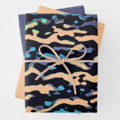 Feuille De Papier Cadeau MVB Cameo Masculine bleu 2 Design (En situation)