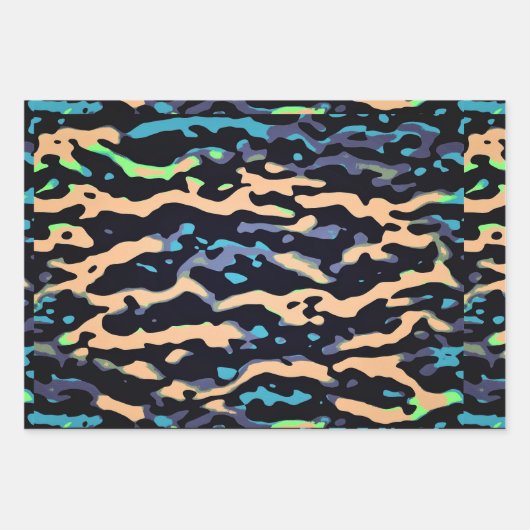 Feuille De Papier Cadeau MVB Cameo Masculine bleu 2 Design (Devant)