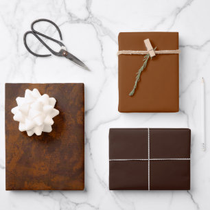 Feuille De Papier Cadeau MVB Faux Brown Suede Expresso Conception de coordo
