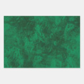 Feuille De Papier Cadeau MVB Faux Green Suede Gold Coordinate Design (Devant)