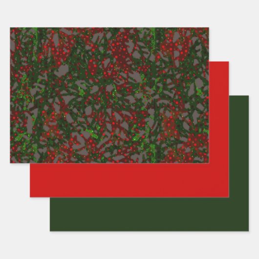 Feuille De Papier Cadeau MVB Mistletoe Foliing Design (Lot)