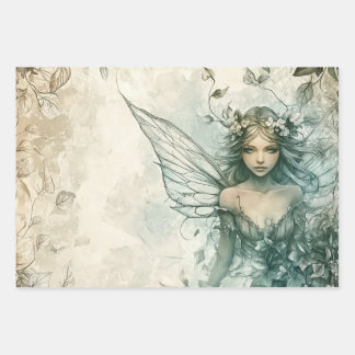 Feuille De Papier Cadeau Mysage Green Fairy