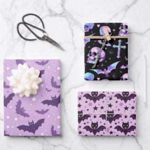 Feuille De Papier Cadeau Mystic Purple Gothique