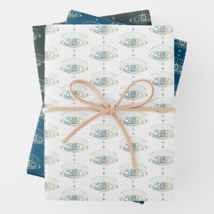 Feuille De Papier Cadeau Mystical Eye Magique Boho Colorful Pastel Cadeau