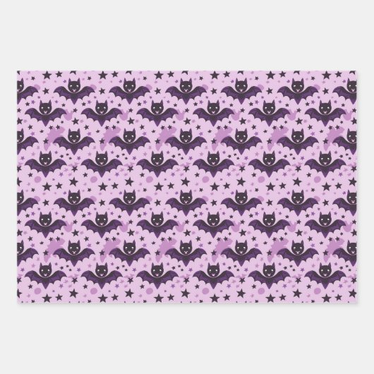 Feuille De Papier Cadeau Mystique Violet Gothique (Devant 3)