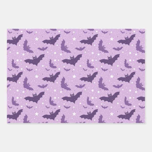 Feuille De Papier Cadeau Mystique Violet Gothique (Devant)