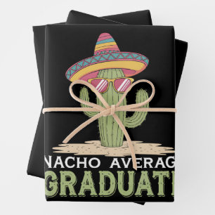 Feuille De Papier Cadeau Nacho Moyenne Graduate Cactus Graduation Mexicaine