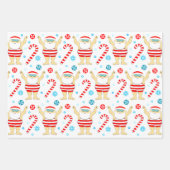 Feuille De Papier Cadeau nage nage cadeau de vacances nageur (Devant 3)