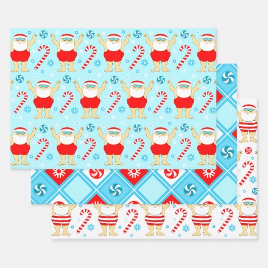 Feuille De Papier Cadeau nage nage cadeau de vacances nageur (Lot)