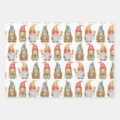 Feuille De Papier Cadeau Nains mignons Gnomes Noël Gîtes (Devant 2)