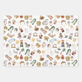 Feuille De Papier Cadeau Nativité chrétienne de Noël (Devant)