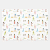 Feuille De Papier Cadeau Nativité de la aquarelle Noël (Devant 2)