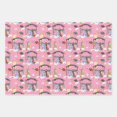 Feuille De Papier Cadeau Nativité en rose, bleu et violet (Devant 2)