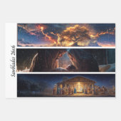 Feuille De Papier Cadeau Nativity Scene Wrapping Paper Decoupage Handsaw (Devant 2)