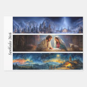 Feuille De Papier Cadeau Nativity Scene Wrapping Paper Decoupage Handsaw (Devant)
