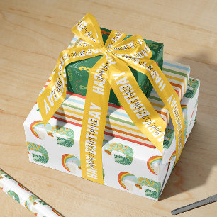 Feuille De Papier Cadeau Natural Wonder Wild et trois Anniversaire