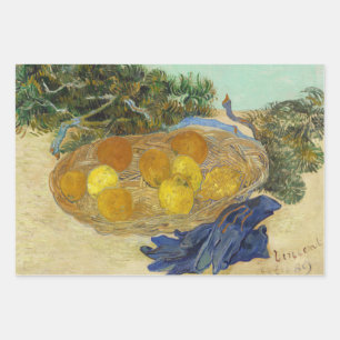 Feuille De Papier Cadeau Nature morte de Van Gogh Oranges Citrons Gants ble