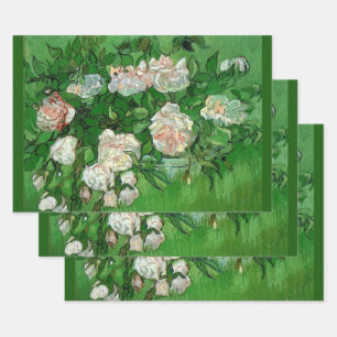 Feuille De Papier Cadeau Nature morte : Roses roses de Vincent van Gogh