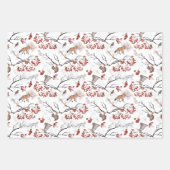 Feuille De Papier Cadeau Nature Thématique Faune Noël (Devant 3)